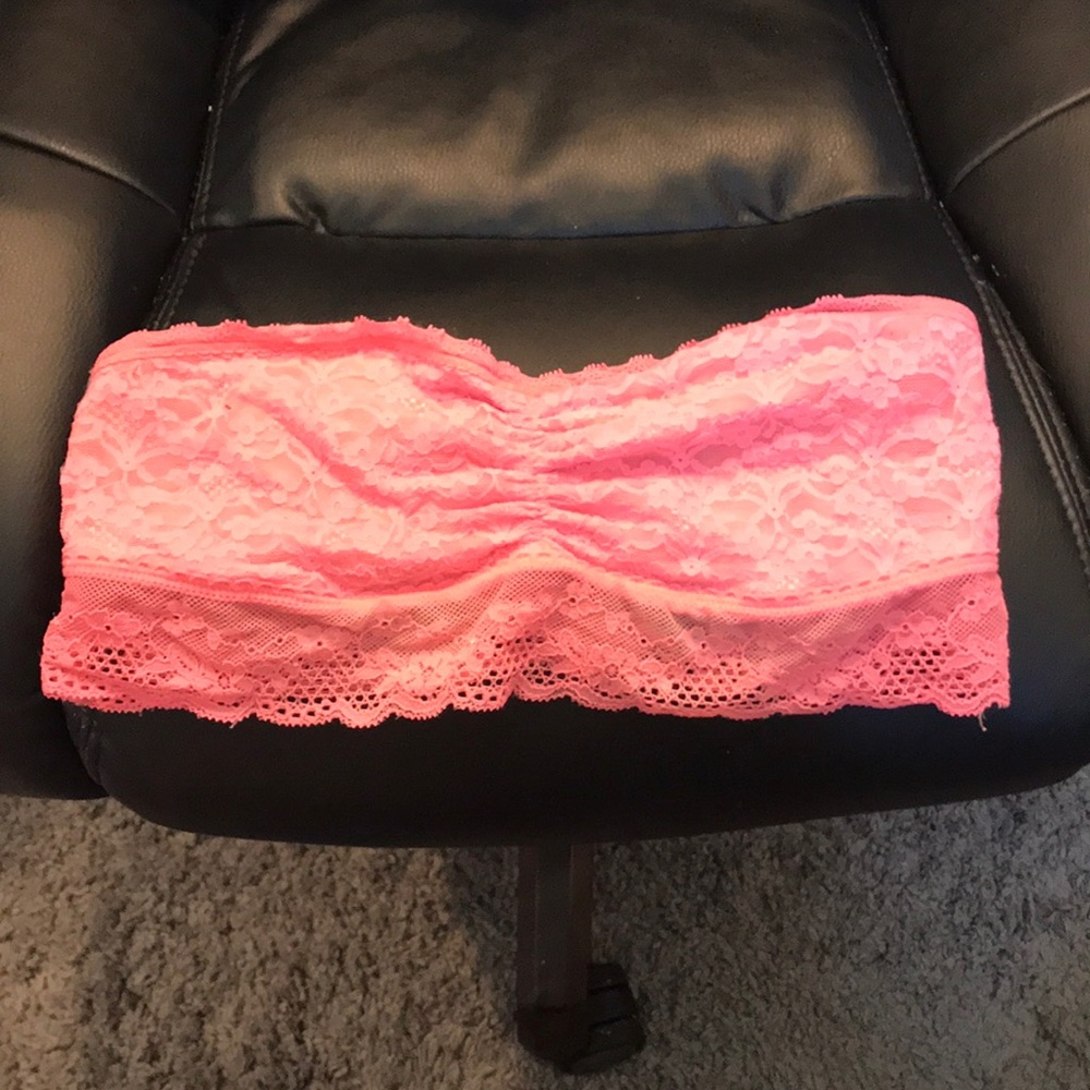 Pink lace bandeau